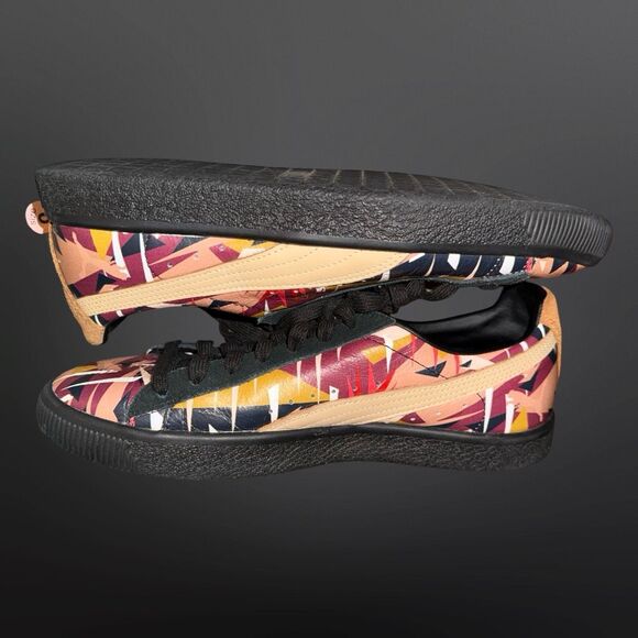 Men’s Puma Clyde Moon Jungle in Puma Black & Natural Vachetta PUMA SELECT Size 9 - Picture 6 of 13